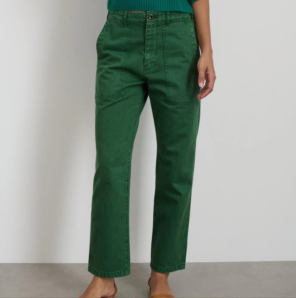 Alex Mill Forest Green Straight Leg Pants
